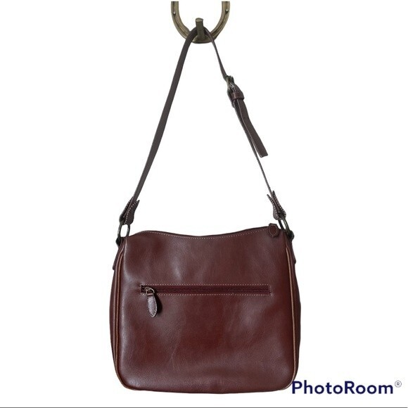 Dockers Suede Army Green & Brown Genuine Leather Purse - Shoulder Bag - EUC - Picture 2 of 11